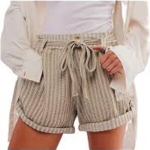 Free People One Harriet Striped Shorts